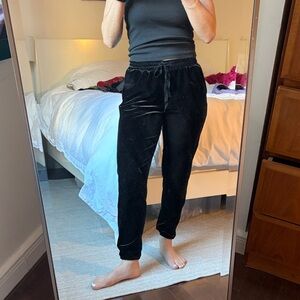 GAP Black Velvet Jogger Pants